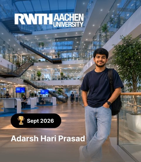 Aditya Ganesh – RWTH Aachen, Sept 2026