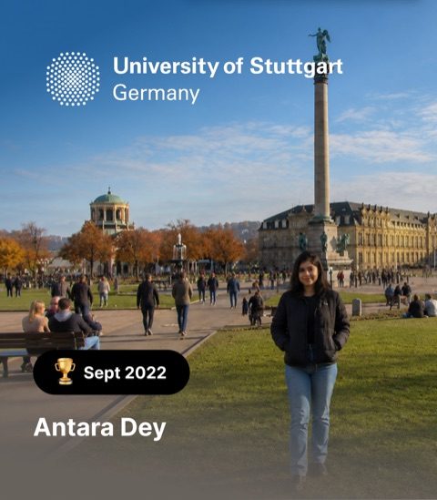 Antara Dey – University of Stuttgart, Sept 2022